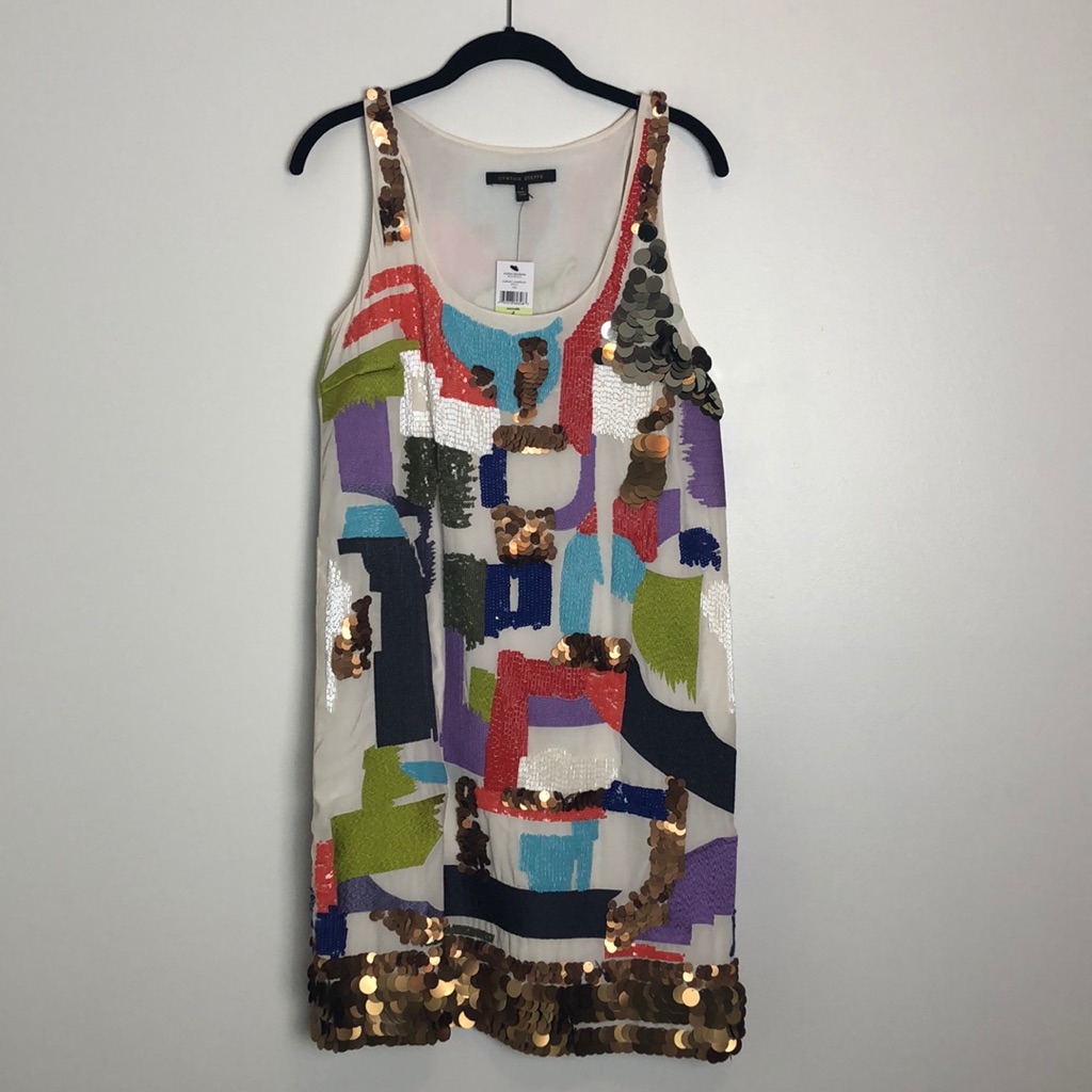 Cynthia Steffe L Nwt Beaded Embroidered Dress